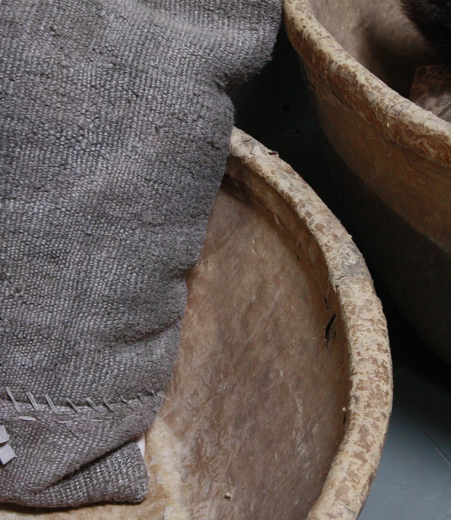 Rene Houtman Oud Indisch Papier-Maché Kom 80 cm