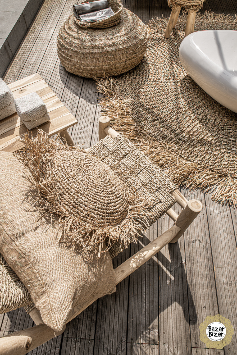 Bazar Bizar The Seagrass One Seater | Natural | L65 x B77 x H82 cm