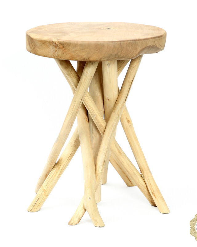 Bazar Bizar Tulum Tropic Tafel Teak - 45 cm