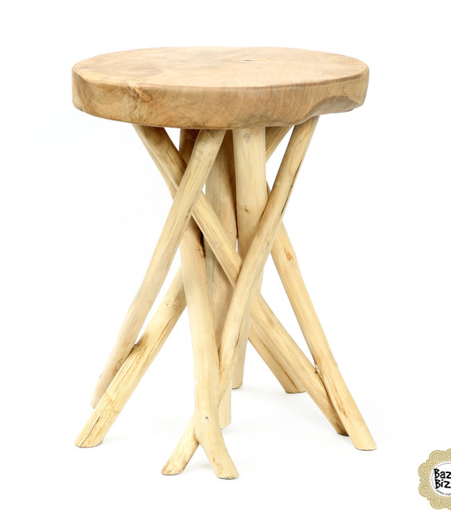 Bazar Bizar Tulum Tropic Tafel Teak - 45 cm