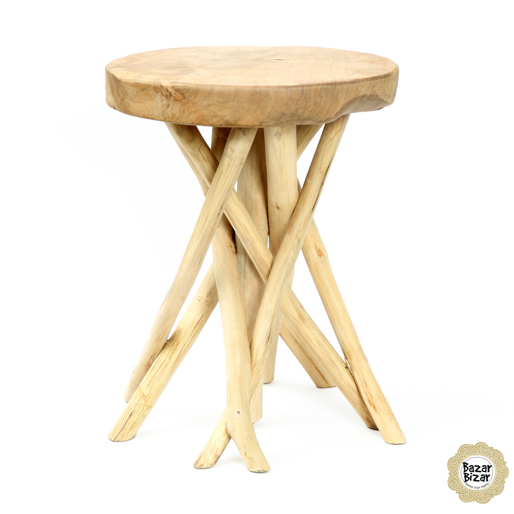 Bazar Bizar Tulum Tropic Tafel Teak - 45 cm