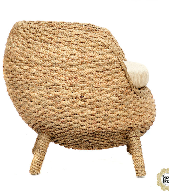 Bazar Bizar Water Hyacinth Stoel | Natural White