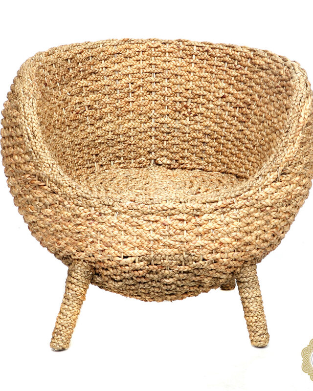 Bazar Bizar Water Hyacinth Stoel | Natural White