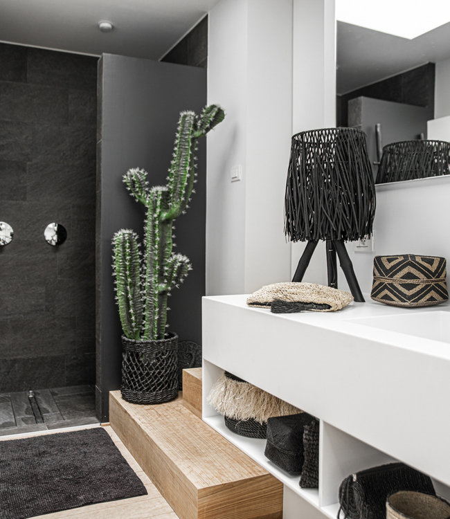 Bazar Bizar Rattan Tafel lamp | Black | S | 45 cm