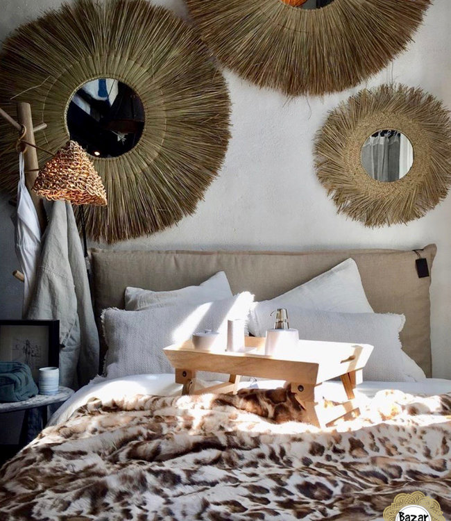 Bazar Bizar De Rotan Spiegel - Natural - M