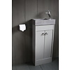 Landelijk toiletmeubel + fontein dark grey 90 x 38 cm