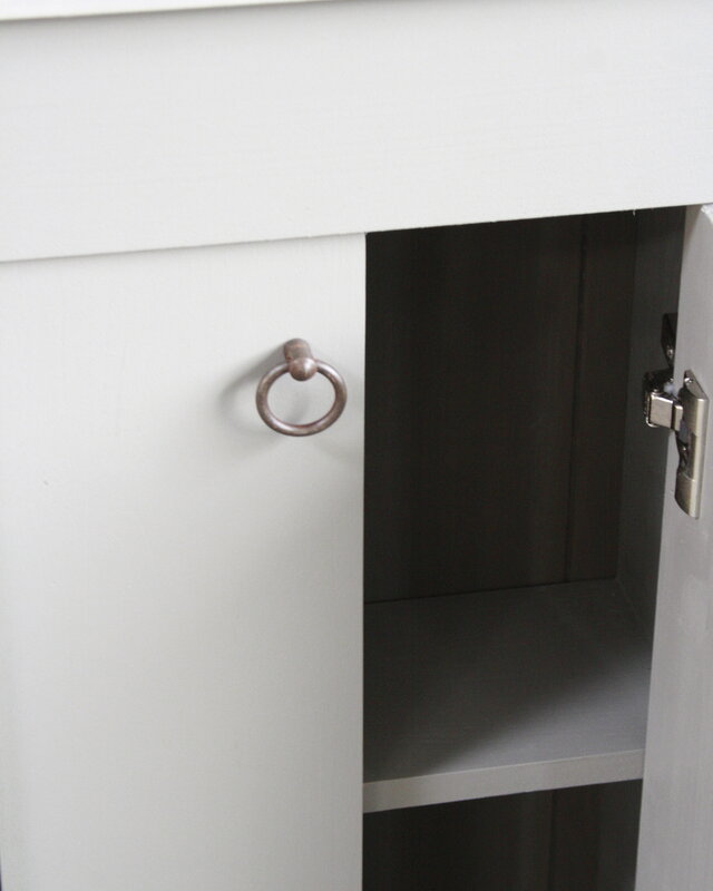 Rene Houtman Landelijk toiletmeubel + fontein dark grey 90 x 38 cm