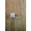 Dubbele toiletrolhouder mat wit brons 35 cm