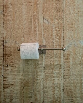 Dauby Dubbele toiletrolhouder mat wit brons 35 cm