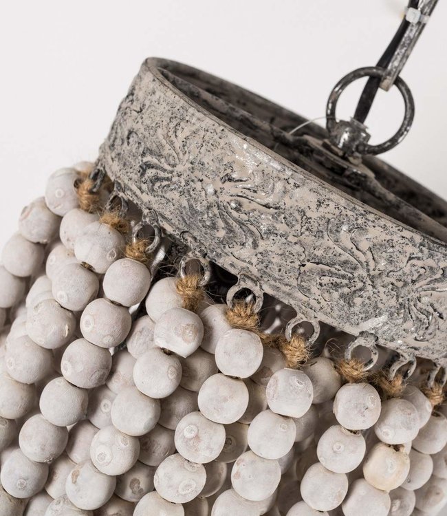 Rene Houtman Kralen Hanglamp Wit XL Rosalie 62 x 51 cm