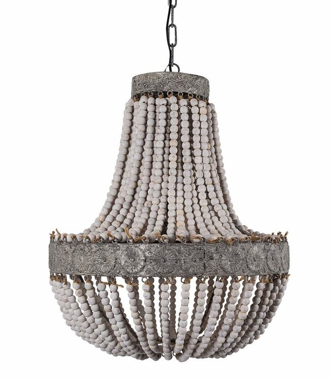 Rene Houtman Kralen Hanglamp Wit XL Rosalie 62 x 51 cm