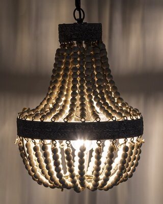 Rene Houtman Kralen Hanglamp Wit S Rosalie 40 x 30,5 cm