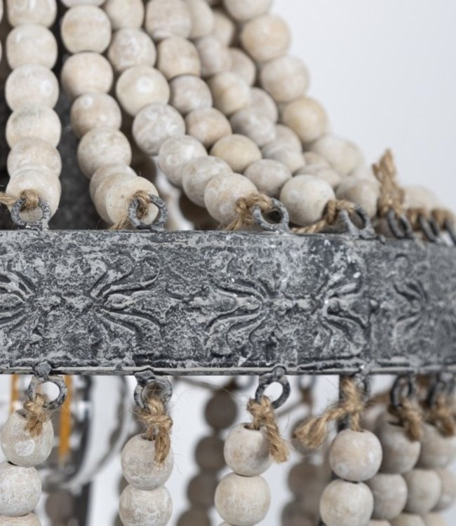 Rene Houtman Kralen Hanglamp Wit S Rosalie 40 x 30,5 cm