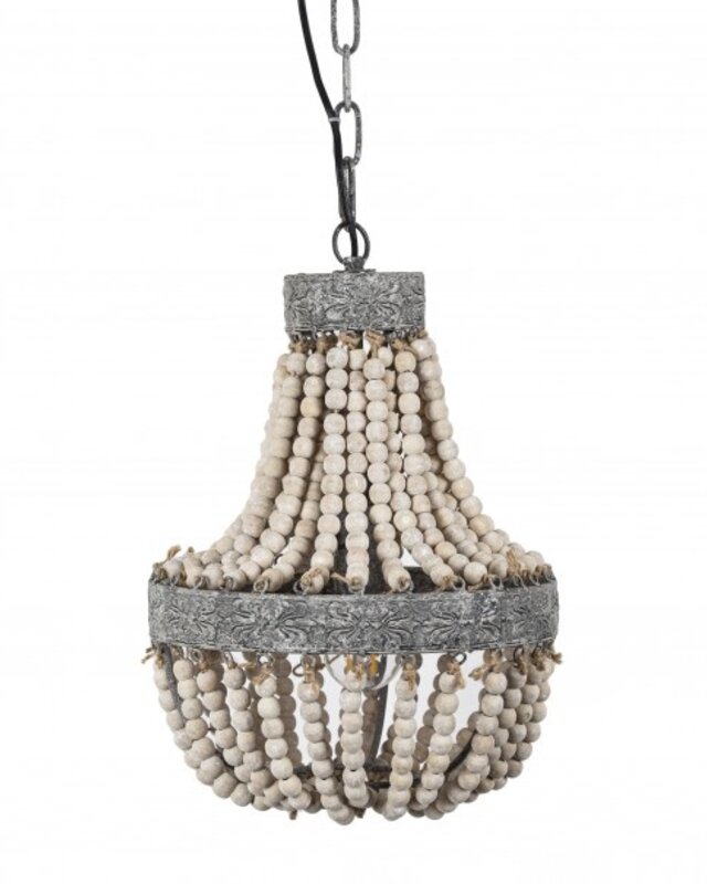 Rene Houtman Kralen Hanglamp Wit S Rosalie 40 x 30,5 cm