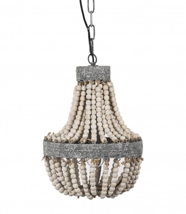 Rene Houtman Kralen Hanglamp Wit S Rosalie 40 x 30,5 cm