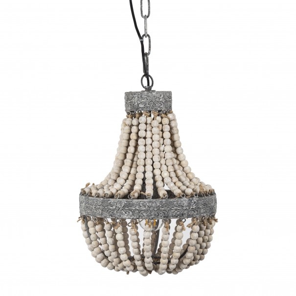 Rene Houtman Kralen Hanglamp Wit S Rosalie 40 x 30,5 cm
