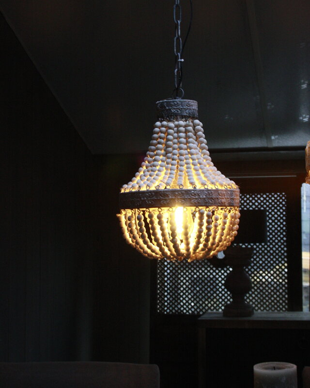 Rene Houtman Kralen Hanglamp Wit S Rosalie 40 x 30,5 cm