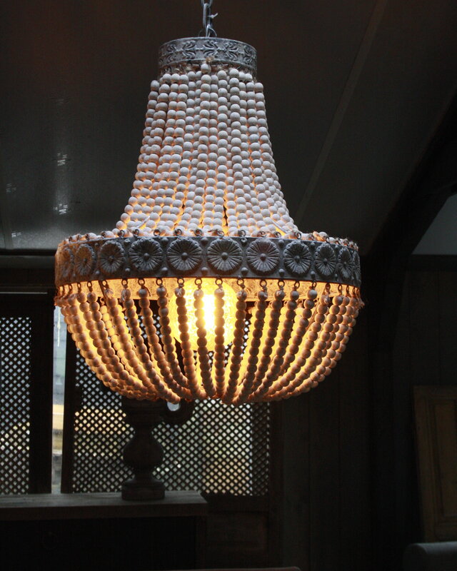 Rene Houtman Kralen Hanglamp Wit XL Rosalie 62 x 51 cm