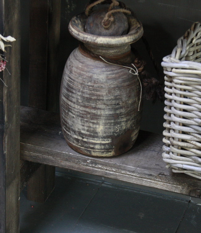 Rene Houtman Massief oud houten wandtafel/sidetable Liedi