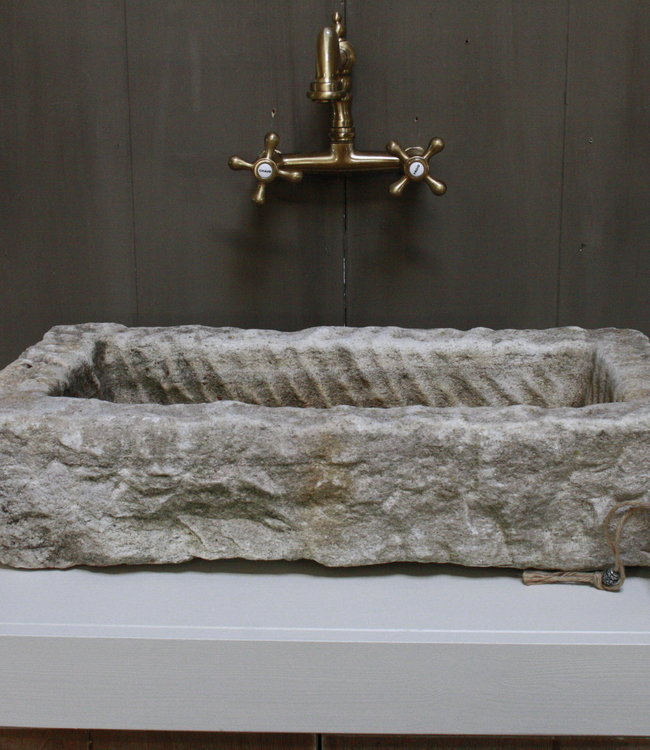 Rene Houtman Badkamermeubel 90 cm Ibiza Wit Met Houten Deurtjes