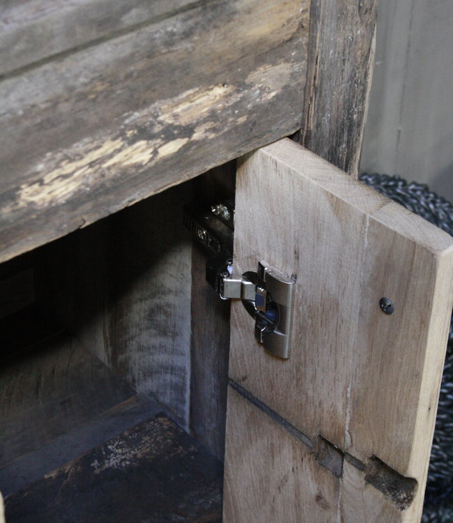 Rene Houtman Oud Eikenhouten Toiletmeubel 90 x 40 x 30 cm