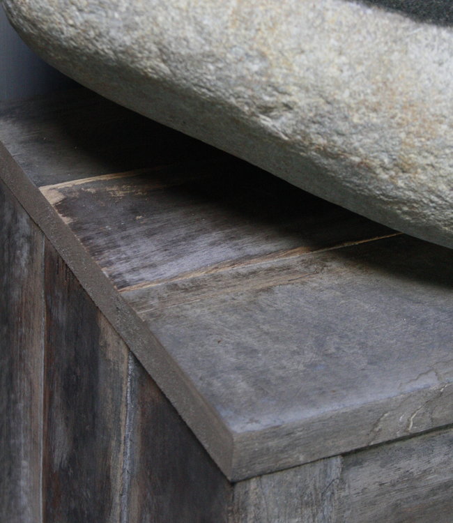 Rene Houtman Oud Eikenhouten Toiletmeubel 90 x 40 x 30 cm