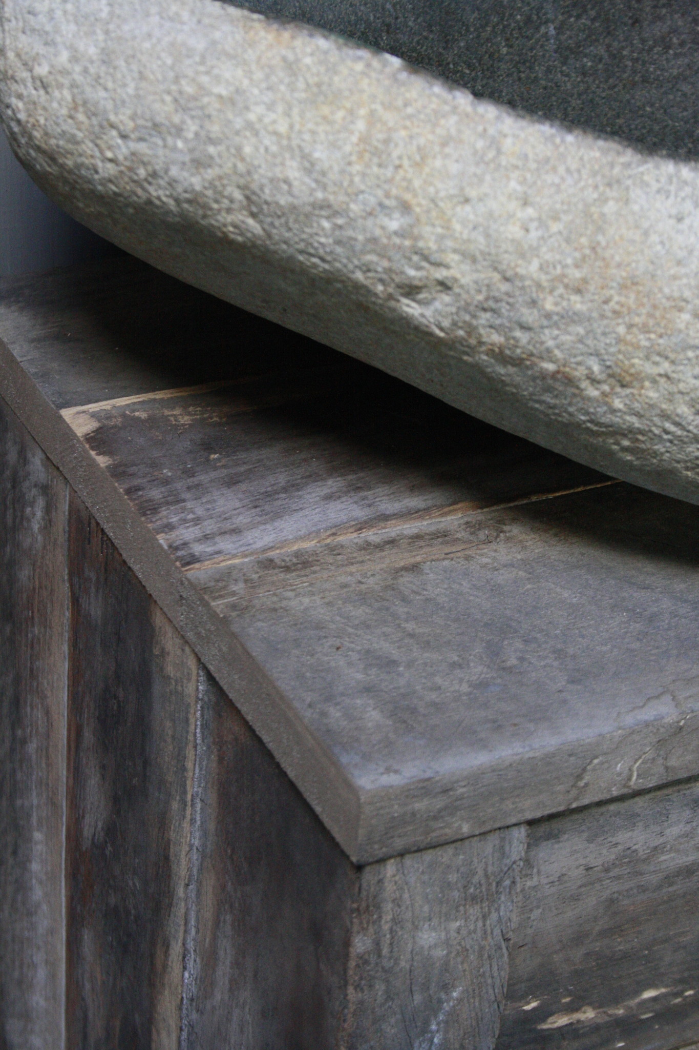 Rene Houtman Oud Eikenhouten Toiletmeubel 90 x 40 x 30 cm
