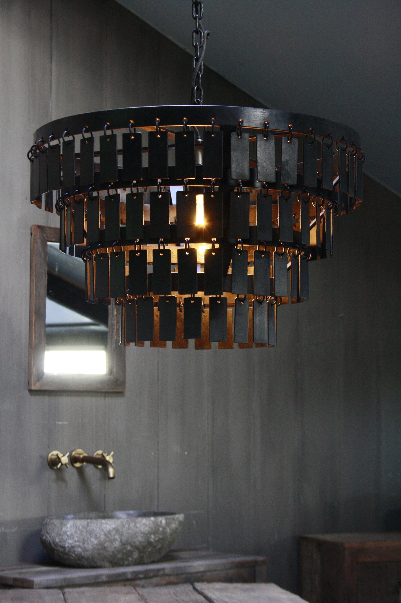 Rene Houtman Landelijke Metalen Hanglamp Dean H33 x B55 cm