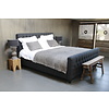 Tweepersoons bed Darlton gestoffeerd met capitons Antraciet