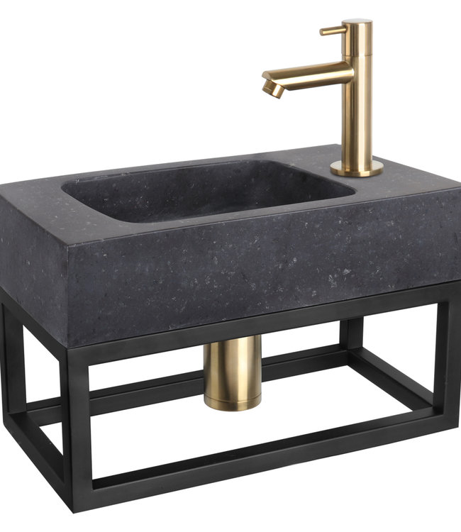 Differnz Handdoekrek Fontein 40x22 cm Zwart