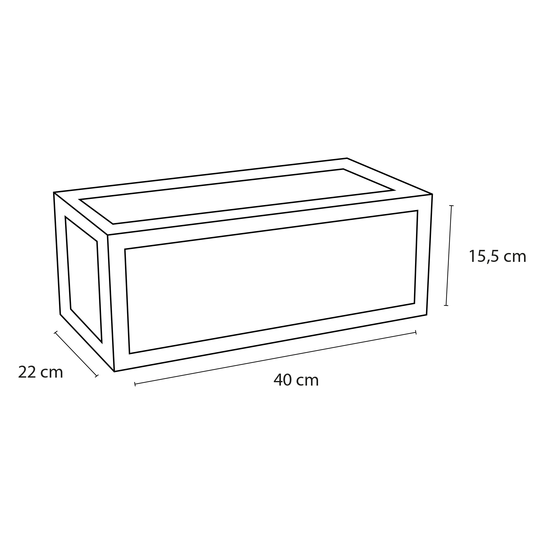 Differnz Handdoekrek Fontein 40x22 cm Zwart