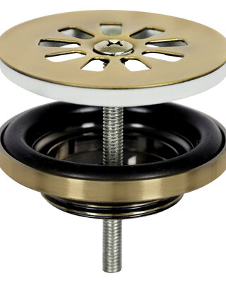 Differnz Afvoerplug – Mat goud 64 mm
