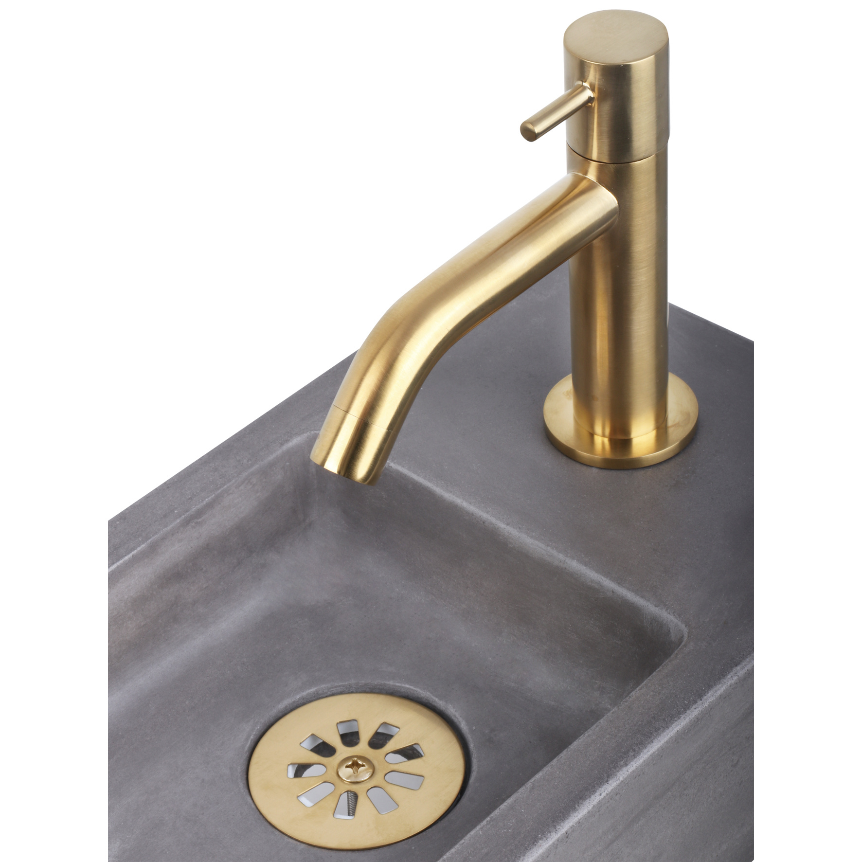 Differnz Afvoerplug – Mat goud 64 mm