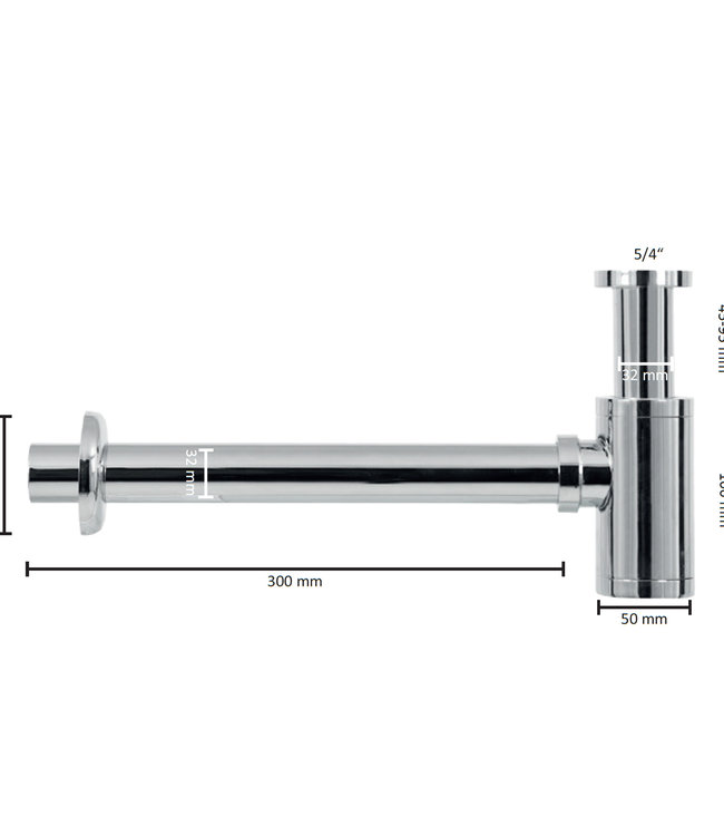 Differnz Mix design sifon chroom