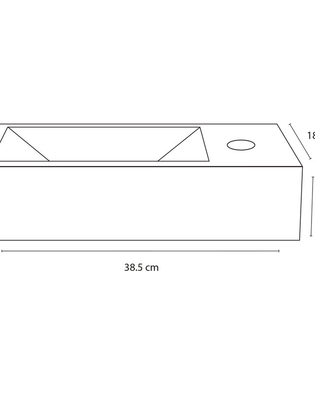 Differnz Ravo fontein – Beton donkergrijs 18,5 x 38,5 x 9 cm