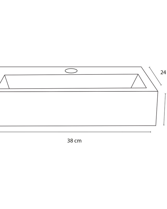Differnz Flat fontein – Beton lichtgrijs 24 x 38 x 8 cm