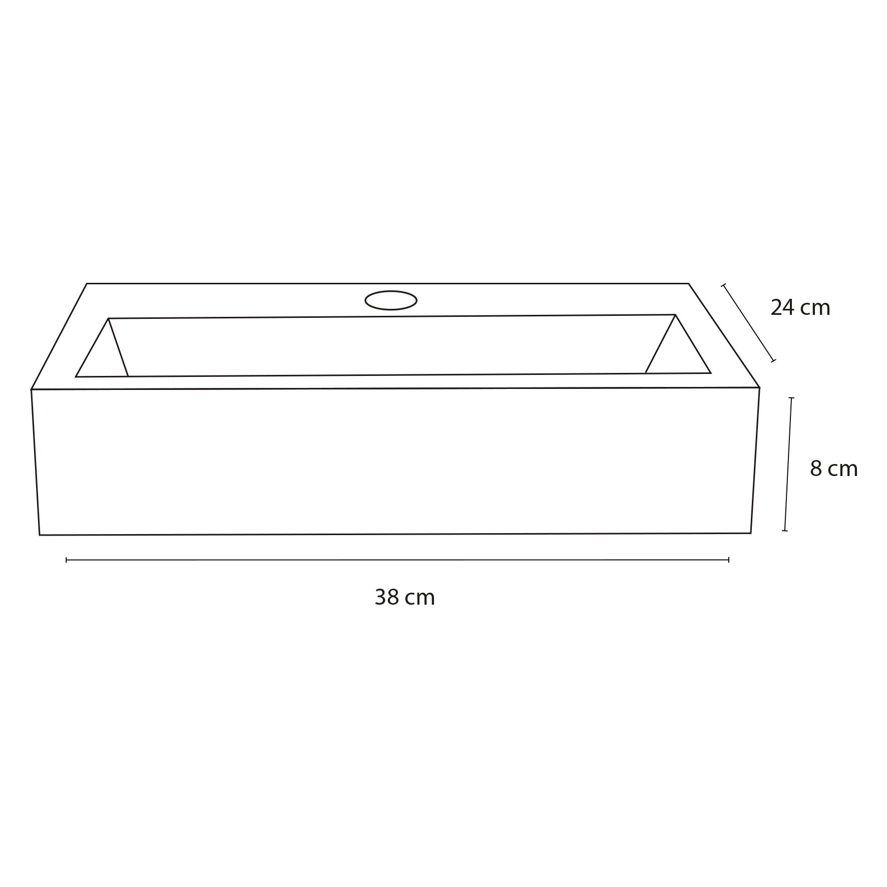 Differnz Flat fontein – Beton lichtgrijs 24 x 38 x 8 cm