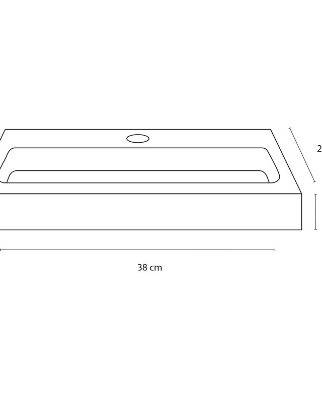 Differnz Flat Small fontein – Keramiek wit 24 x 38 x 7 cm