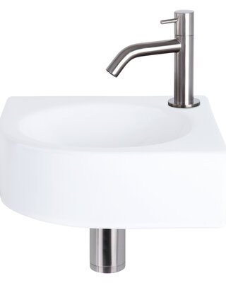 Differnz Cleo hoekfontein – Keramiek wit 30 x 30 x 10 cm