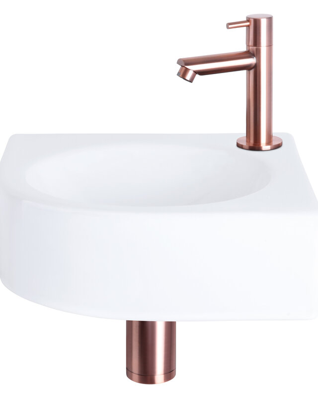 Differnz Cleo hoekfontein – Keramiek wit 30 x 30 x 10 cm