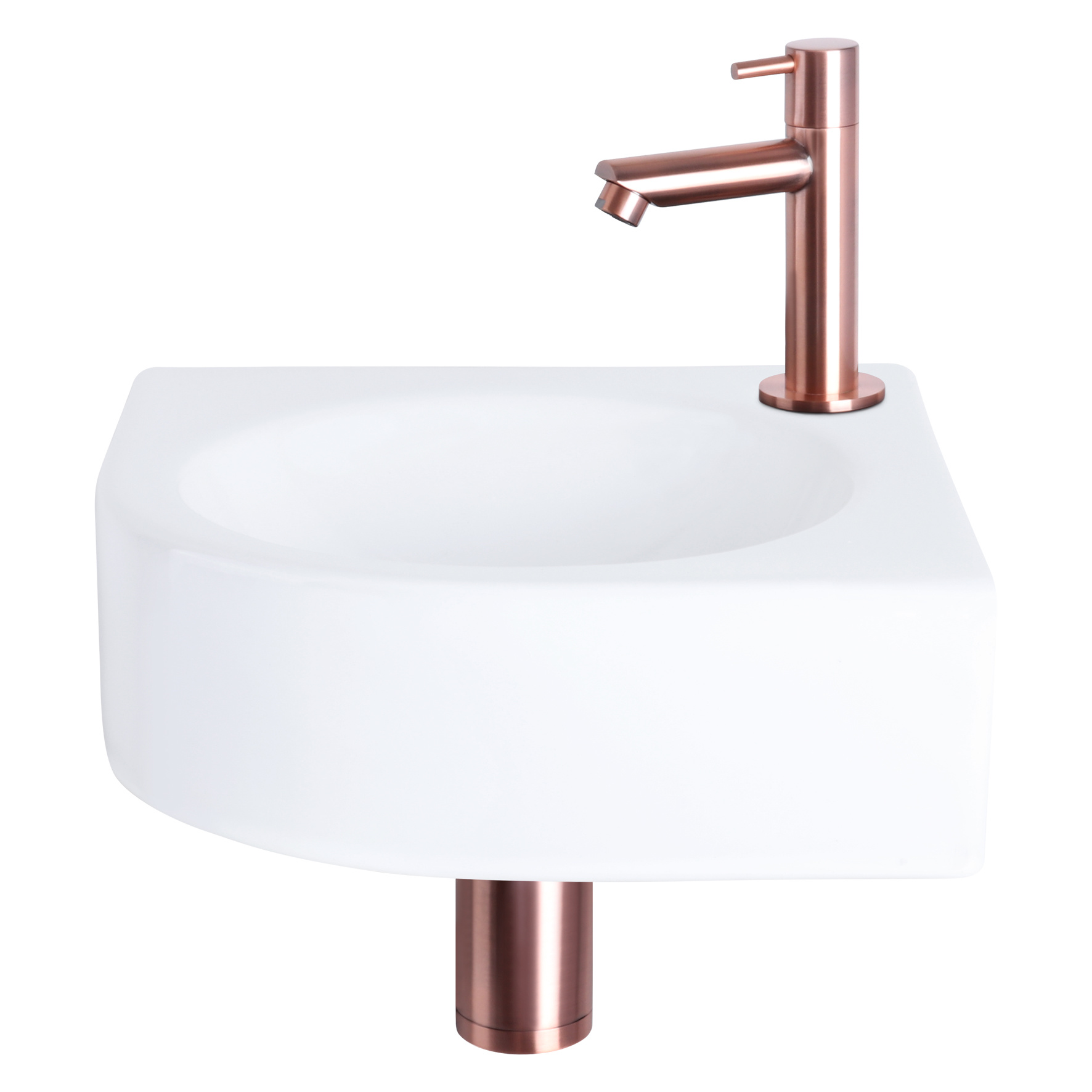 Differnz Cleo hoekfontein – Keramiek wit 30 x 30 x 10 cm