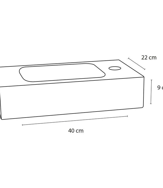 Differnz Fontein – black – Natuursteen 22 x 40 x 9 cm