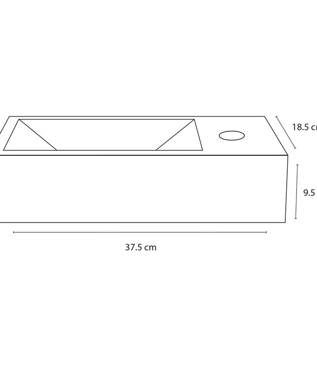 Differnz Helios fontein – Marmer 18,5 x 37,5 x 9,5 cm