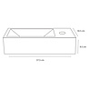Differnz Helios fontein – Marmer 18,5 x 37,5 x 9,5 cm Differnz Helios fontein – Marmer 18,5 x 37,5 x 9,5 cm