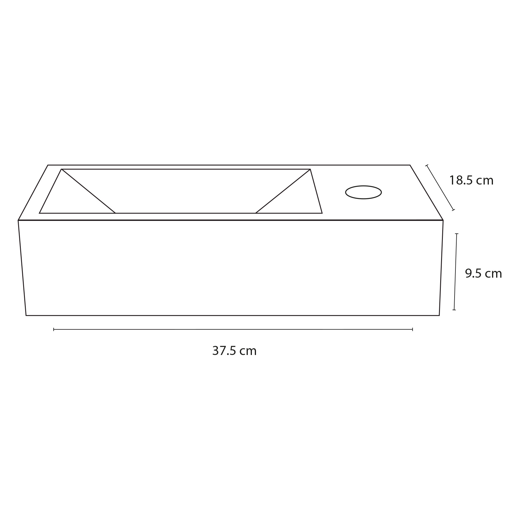 Differnz Helios fontein – Marmer 18,5 x 37,5 x 9,5 cm