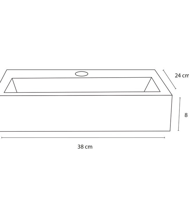 Differnz Flat fontein – Marmer 24 x 38 x 8 cm