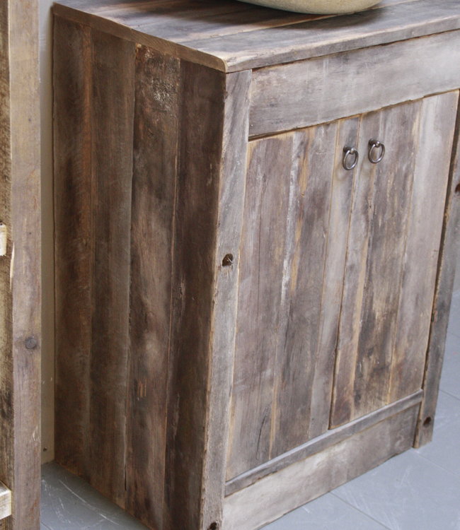 Rene Houtman Oud Eikenhouten Badkamermeubel 85 x 61 x 40 cm