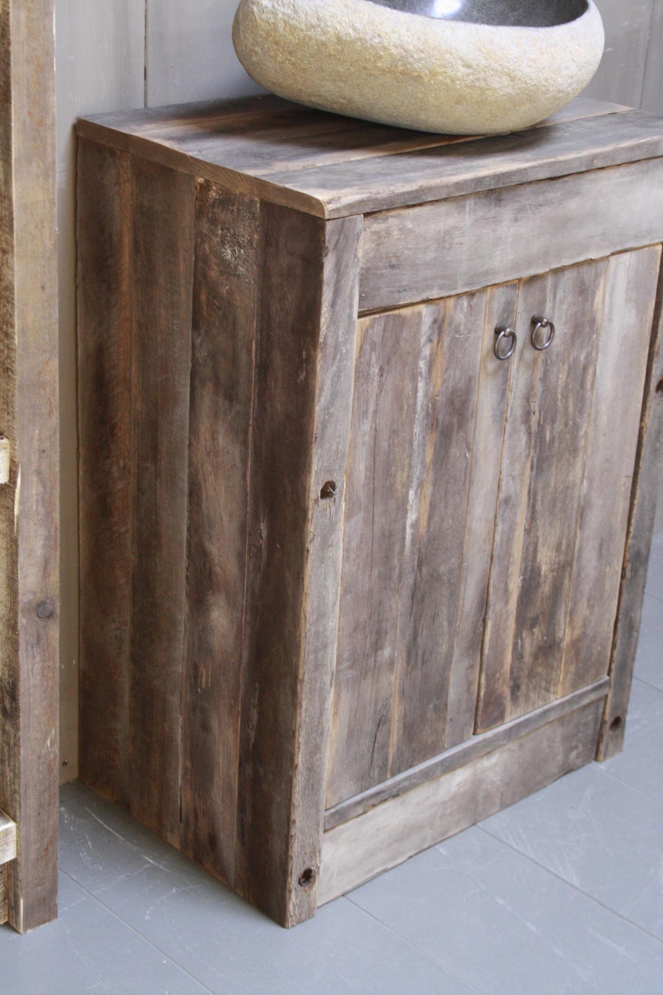 Rene Houtman Oud Eikenhouten Badkamermeubel 85 x 61 x 40 cm