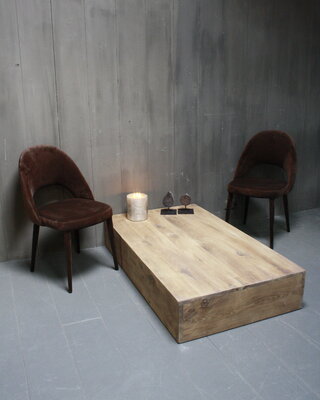Rene Houtman Bloq Eikenhouten Salontafel L140xB80xH25 cm