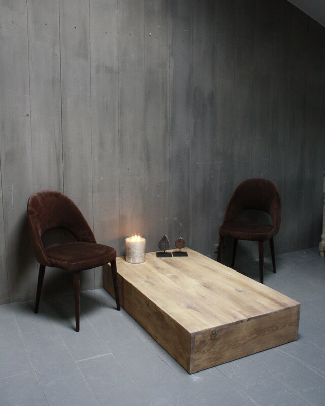 Rene Houtman Bloq Eikenhouten Salontafel L140xB80xH25 cm